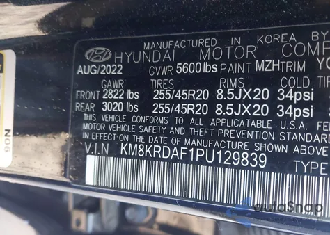 2023 Hyundai Ioniq 5 Limited z USA, uszkodzony, nr VIN KM8KRDAF1PU129839